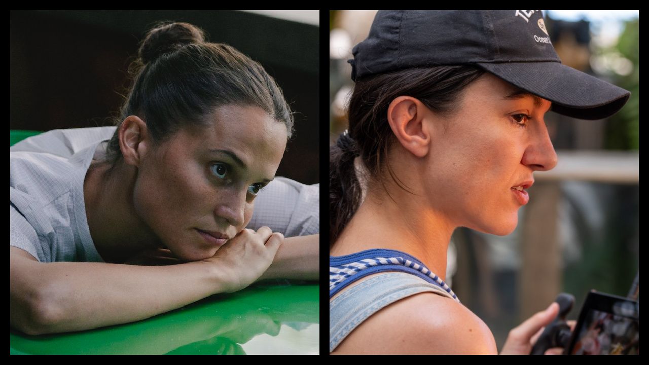 (Left) Alicia Vikander in 'The Assessment', a Magnolia Pictures release. Photo credit: Magnus Jønck. © 2024 Number 9 Films Assessment Limited, TA Co-Production GmbH, ShivHans Productions, LLC, TA2022 Investors, LLC, Tiki Tāne Pictures, LLC. Photo courtesy of Magnolia Pictures. (Right) Fleur Fortuné, director of 'The Assessment', a Magnolia Pictures release. Photo courtesy of Magnolia Pictures.