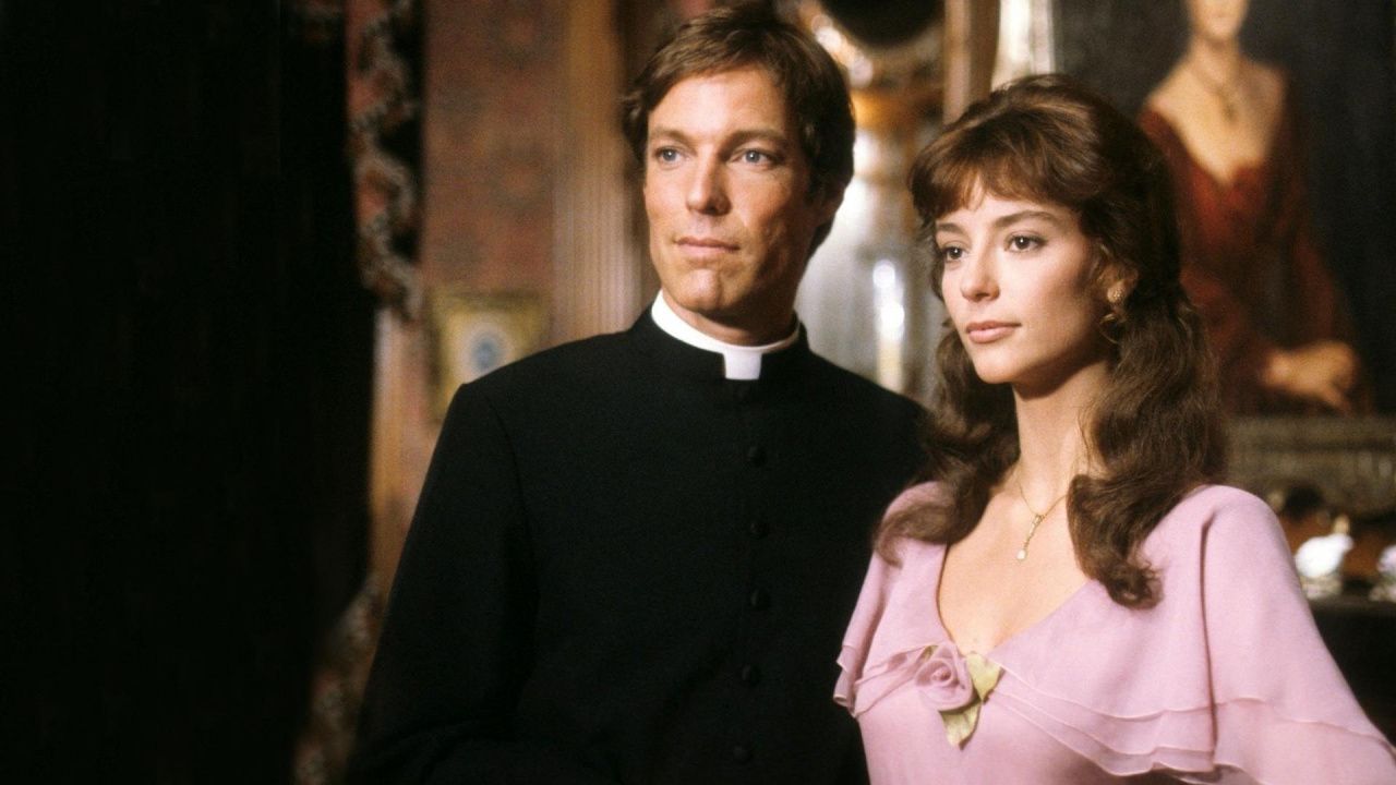 (L to R) Richard Chamberlain and Rachel Ward in the 1983 miniseries 'The Thorn Birds '. Photo: Warner Bros. Television.