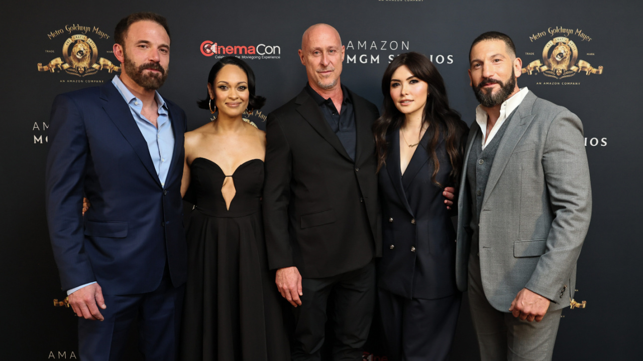 (L to R) Ben Affleck, Cynthia Addai-Robinson, Gavin O'Connor, Daniella Pineda a and Jon Berthal at the Amazon/MGM presentation at CinemaCon 2025 in Las Vegas.Photo: Amazon/MGM.