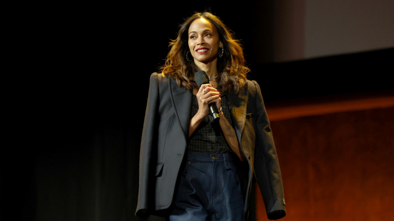 Zoe Saldaña at the Disney presentation at CinemaCon 2025 in Las Vegas. Photo: Disney.