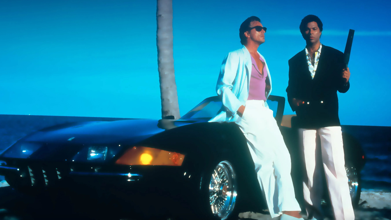(L to R) Don Johnson and Philip Michael Thomas in the TV series 'Miami Vice'. Photo: NBC/Universal.