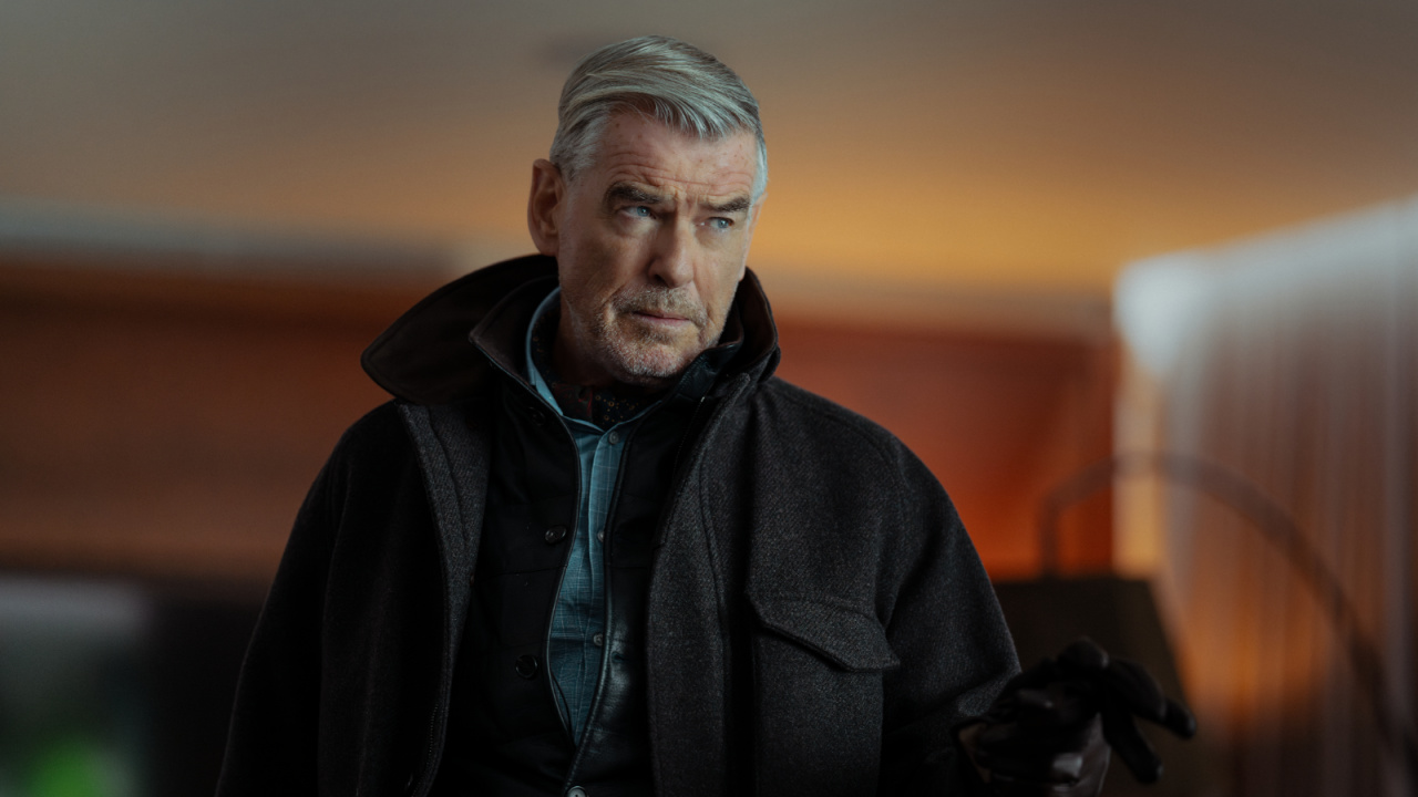 Pierce Brosnan as Conrad Harrigan in 'MobLand'. Streaming on Paramount+ 2025. Photo: Luke Varley/Paramount+.