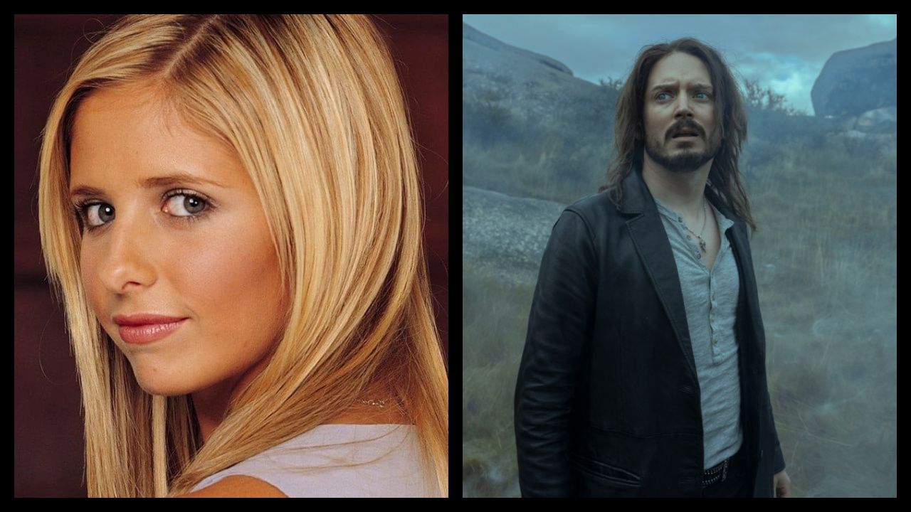(Left) Sarah Michelle Gellar in 'Buffy the Vampire Slayer'. Photo: 20th Century Fox Television. (Right) Elijah Wood in 'Bookworm'. Photo: Rialto Distribution.
