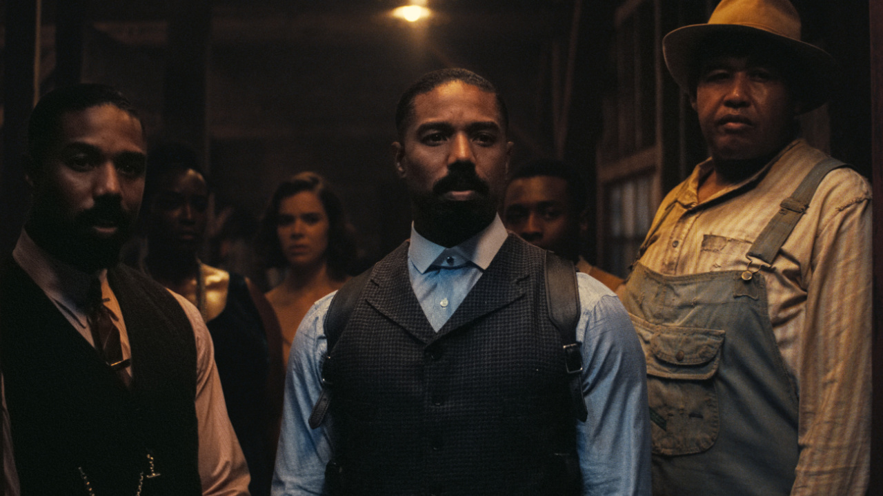 (L to R) Michael B. Jordan as Smoke, Wunami Mosaku as Annie, Hailee Steinfeld as Mary, Michael B. Jordan as Stack, Miles Caton as Sammie and Omar Benson Miller as Cornbread in Warner Bros. Pictures’ 'Sinners,' a Warner Bros. Pictures release. Photo Credit: Courtesy of Warner Bros. Pictures. Copyright: © 2025 Warner Bros. Entertainment Inc. All Rights Reserved.