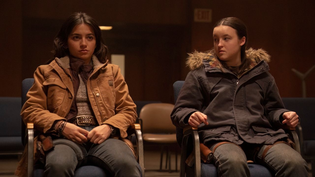 (L to R) Isabela Merced and Bella Ramsey in 'The Last of Us' Season 2. Photograph by Liane Hentscher/HBO.