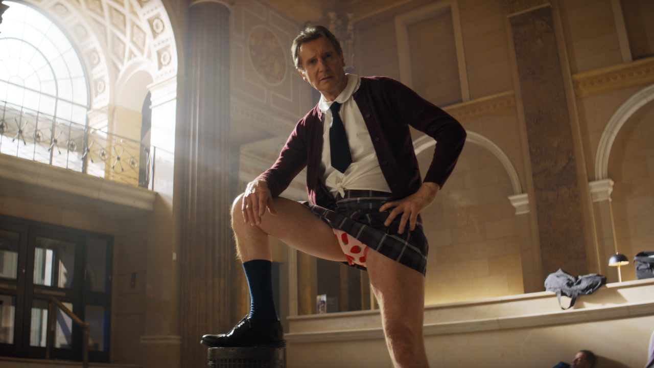 Liam Neeson plays Frank in 'The Naked Gun' from Paramount Pictures. Photo: Paramount Pictures.