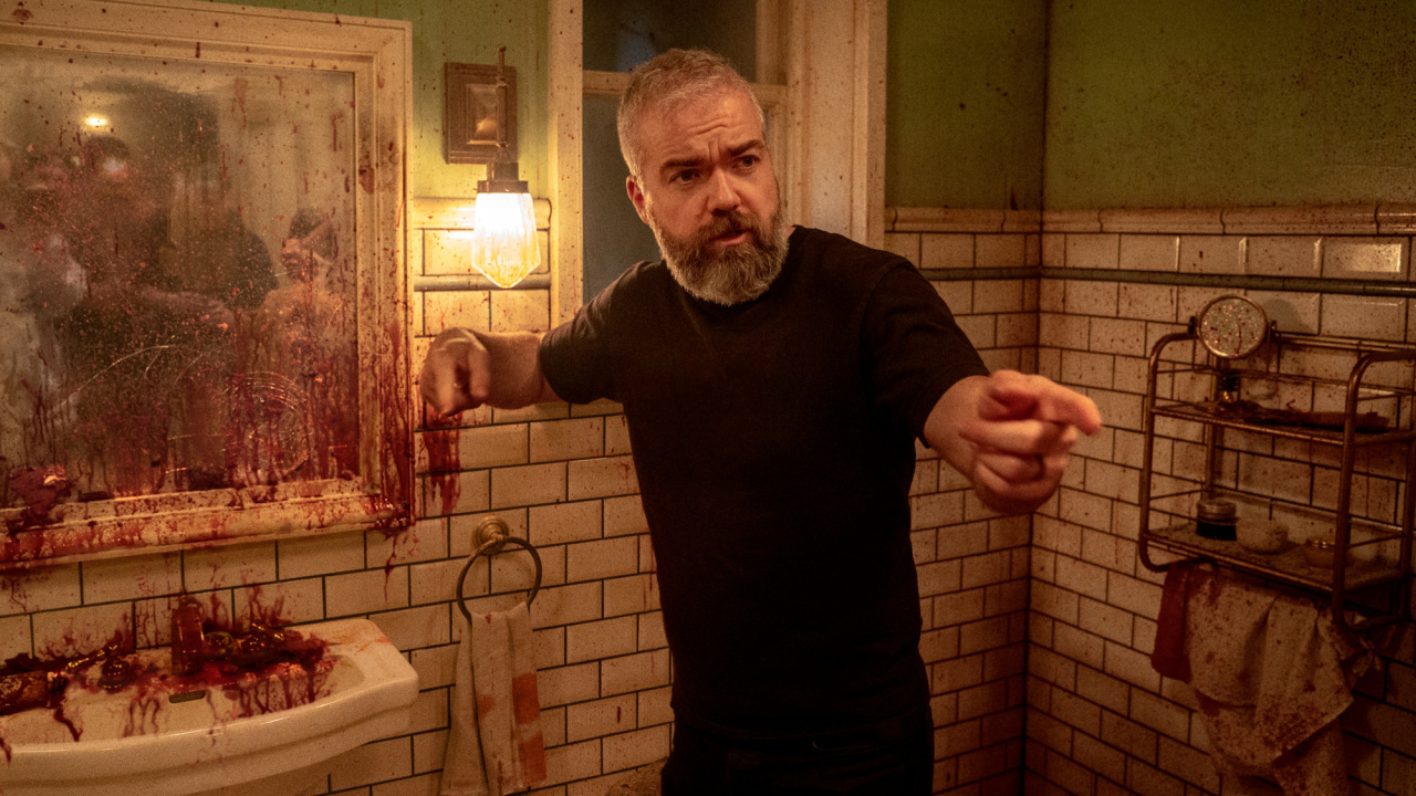 Director David Sandberg on the set of 'Until Dawn'. Photo: Kerry Brown. © 2024 Screen Gems, Inc. and TSG Entertainment II LLC. All Rights Reserved.