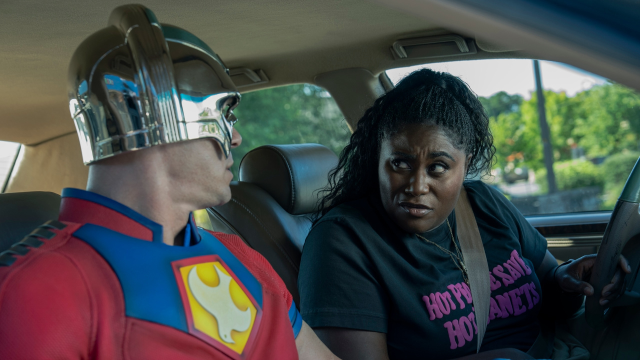 (L to R) John Cena and Danielle Brooks in 'Peacemaker' season 2. Photo: Jessica Miglio/Max.