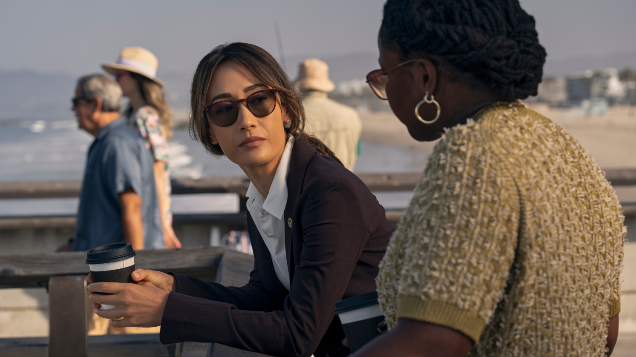 (L to R) Maggie Q (Renée Ballard) and Courtney Taylor (Zamira Parker) in 'Ballard'. Photo: Greg Gayne/Prime Video.