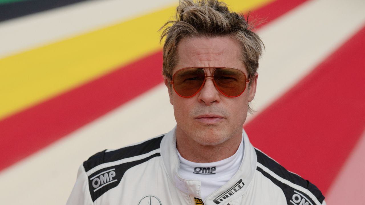 Brad Pitt as Sonny Hayes in Apple Original Films’ 'F1', a Warner Bros. Pictures release. Photo Credit: Photo by Scott Garfield. Courtesy Warner Bros Pictures / Apple Original Films. Copyright: © 2025 Warner Bros. Entertainment Inc. All Rights Reserved.