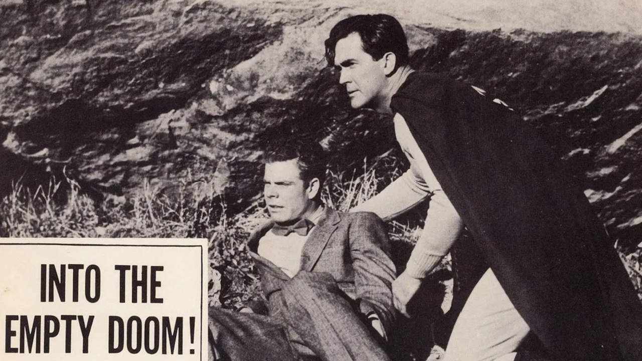 (L to R) Tommy Bond and Kirk Alyn in 'Atom Man vs. Superman'. Photo: Columbia Pictures.
