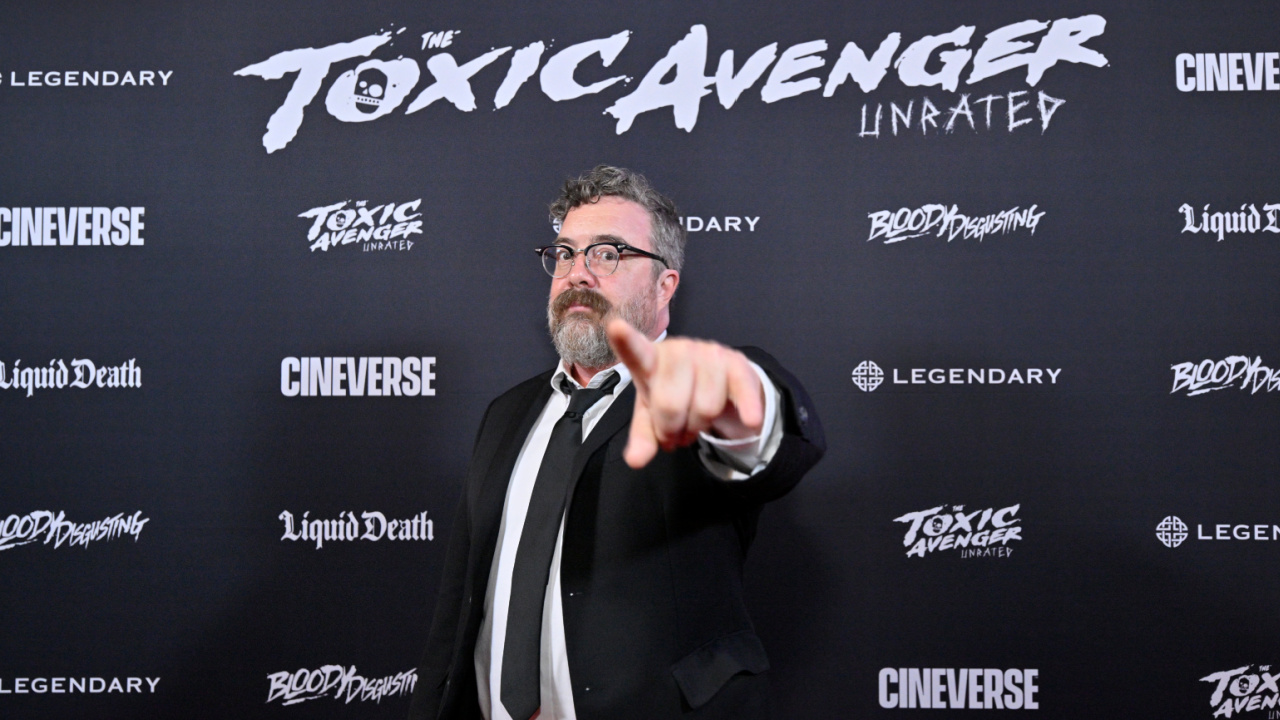 Director Macon Blair at the San Diego Comic-Con premiere of 'The Toxic Avengers'. Photo: Cineverse.