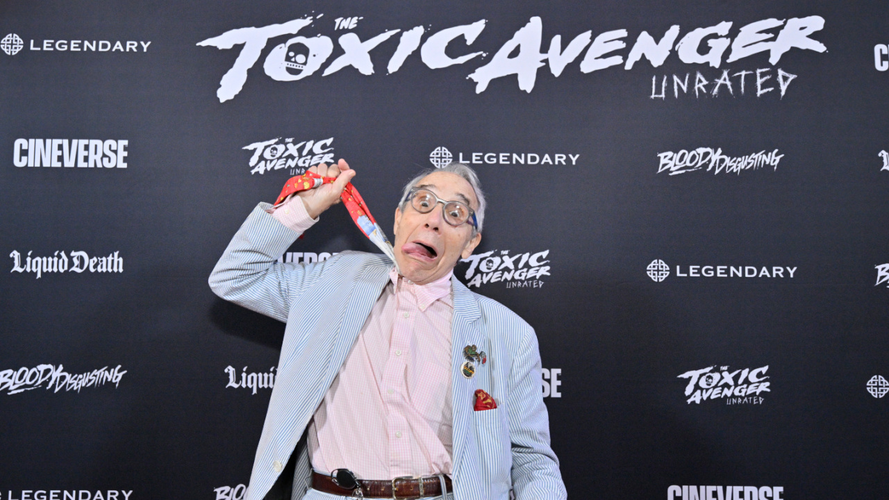 Producer Lloyd Kaufman at the San Diego Comic-Con premiere of 'The Toxic Avengers'. Photo: Cineverse.