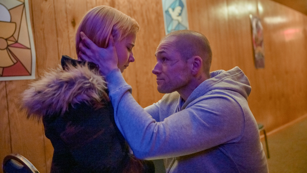 (L to R) Ana Sophia Heger and Taron Egerton in 'She Rides Shotgun'. Photo: Lionsgate.