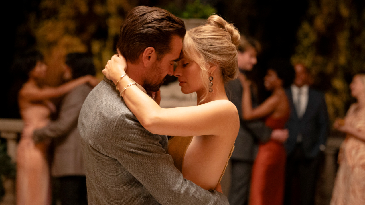 (L to R) Colin Farrell and Margot Robbie star in 'A Big Bold Beautiful Journey'. Photo: Matt Kennedy. © 2025 CTMG, Inc. All Rights Reserved. ALL IMAGES ARE PROPERTY OF SONY PICTURES ENTERTAINMENT INC. FOR PROMOTIONAL USE ONLY. SALE, DUPLICATION OR TRANSFER OF THIS MATERIAL IS STRICTLY PROHIBITED.