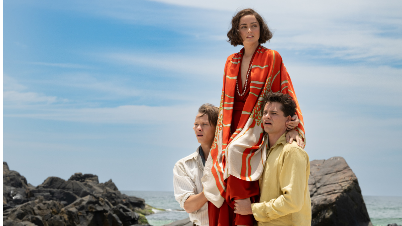 (L to R) Felix Kammerer, Ana de Armas and Toby Wallace in 'Eden'. Photo: Jasin Boland.