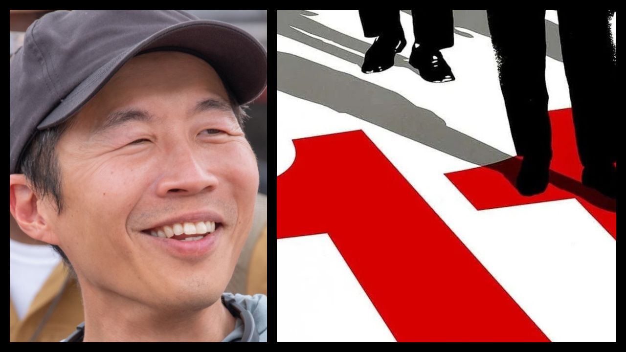 (Left) Director Lee Isaac Chung on the set of 'Twisters.' Photo: Universal. (Right) 'Ocean's Eleven' poster. Photo: Warner Bros.