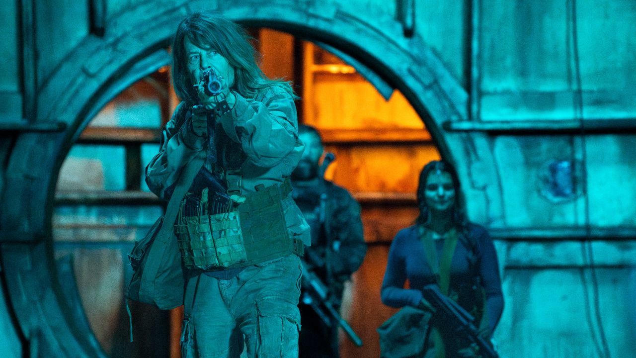 (L to R) Linda Hamilton and Brianna Hildebrand in 'Osiris'. Photo: XYZ Films.