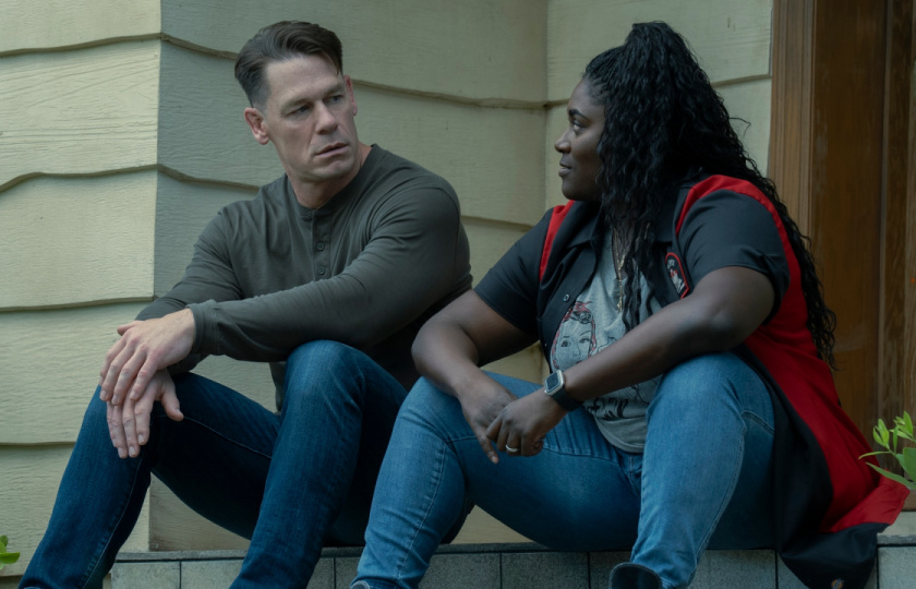 (L to R) John Cena and Danielle Brooks in 'Peacemaker' season 2. Photo: Curtis Bonds Baker/Max.