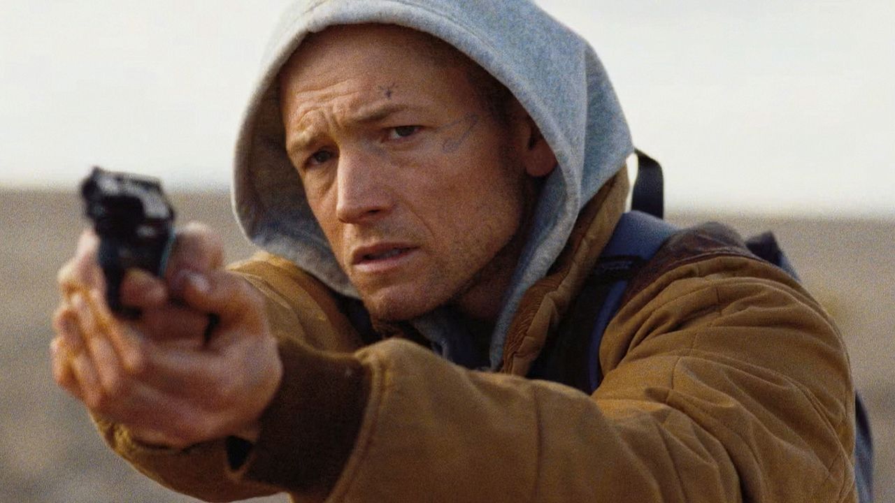 Taron Egerton in 'She Rides Shotgun'. Photo: Lionsgate.