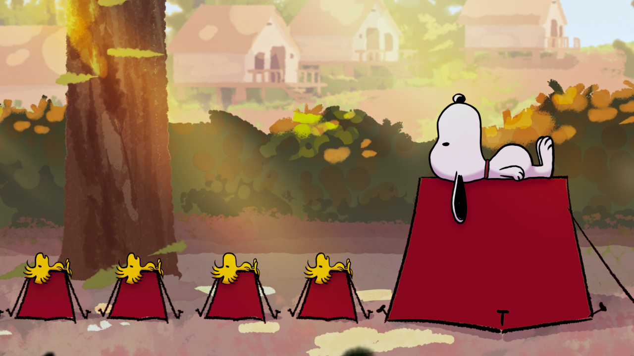 (L to R) Woodstock and Snoopy in 'Snoopy Presents: A Summer Musical', now streaming on Apple TV+.