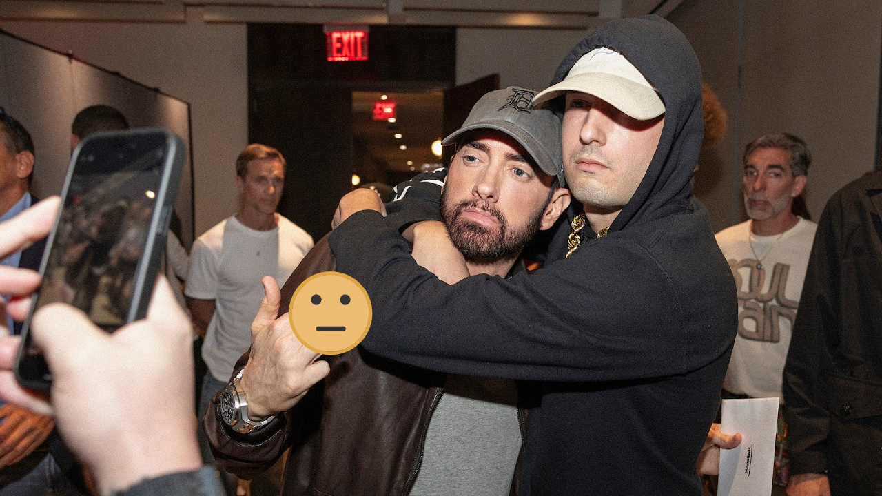 (L to R) Eminem and Zolt at the New York City premiere of 'Stans'. Photo: Jeremy Deputat.