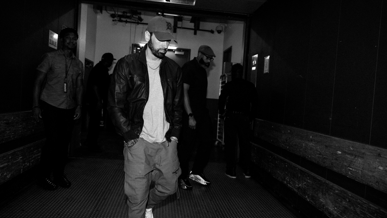 Eminem at the New York City premiere of 'Stans'. Photo: Jeremy Deputat.