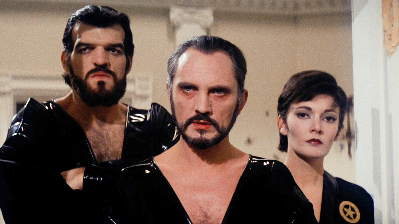 (L to R) Jack O'Halloran, Terence Stamp and Sarah Douglas in 'Superman II'. Photo: Warner Bros.