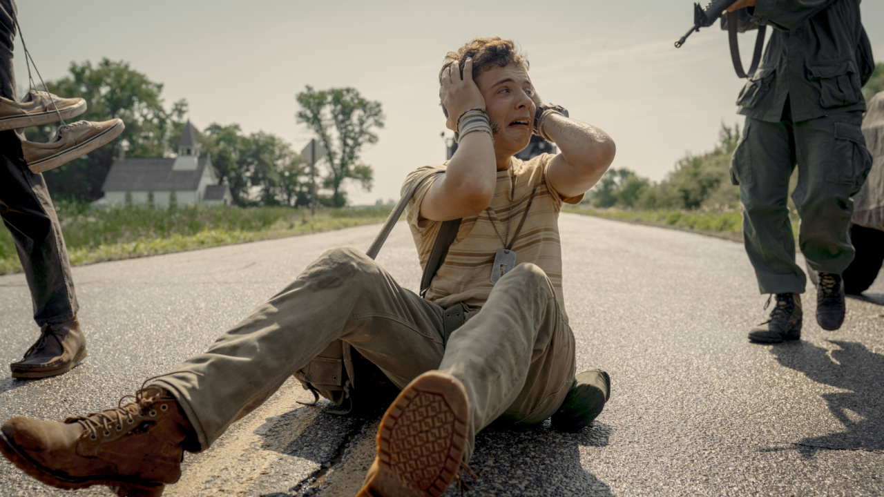 Roman Griffin Davis as Curly in 'The Long Walk'. Photo: Murray Close.