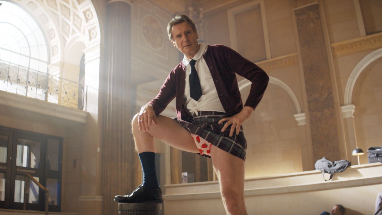 Liam Neeson plays Frank in 'The Naked Gun' from Paramount Pictures. Photo: Paramount Pictures.