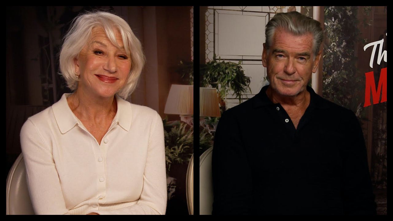 (L to R) Helen Mirren and Pierce Brosnan star in 'The Thursday Murder Club'.