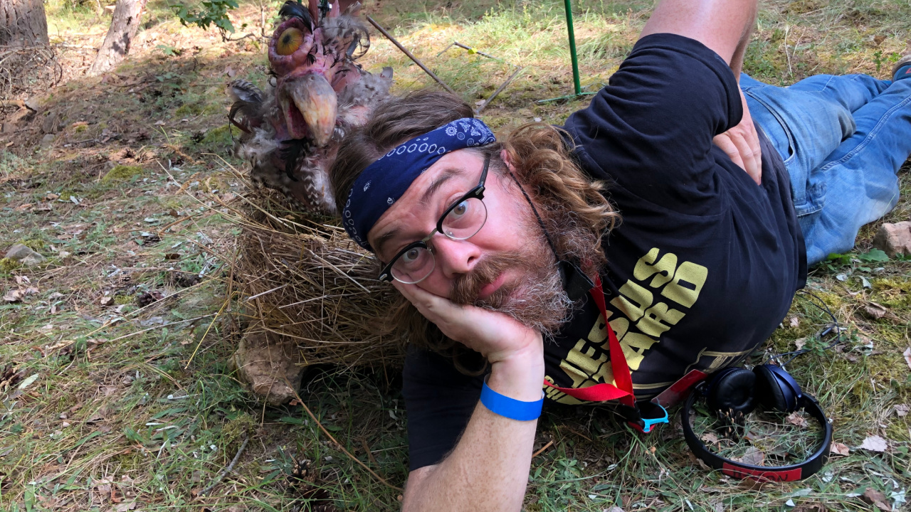 Screenwriter/Director Macon Blair on the set of the action, comedy, horror film, 'The Toxic Avenger', a Cineverse release. Photo courtesy of Yana Blajeva/Legendary Pictures.