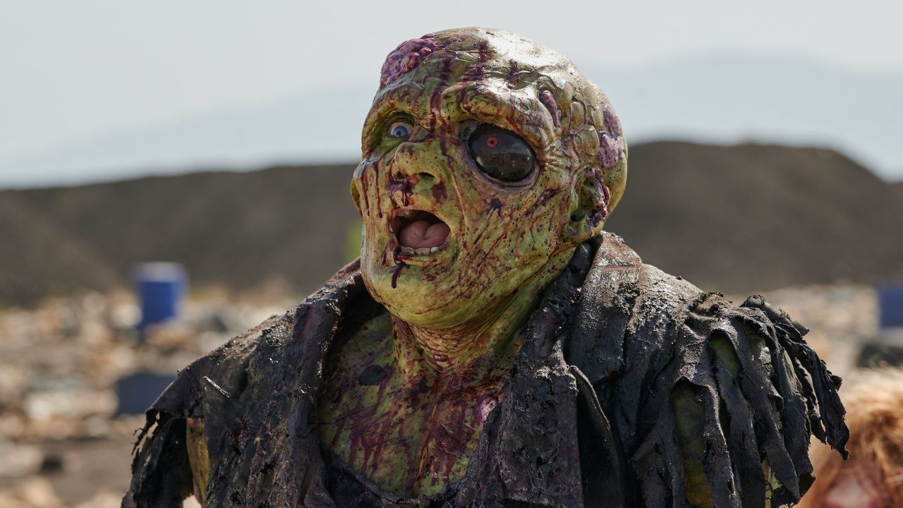 Luisa Guerreiro as “Toxie” in the action, comedy, horror film, 'The Toxic Avenger,' a Cineverse release. Photo courtesy of Yana Blajeva/Legendary Pictures.
