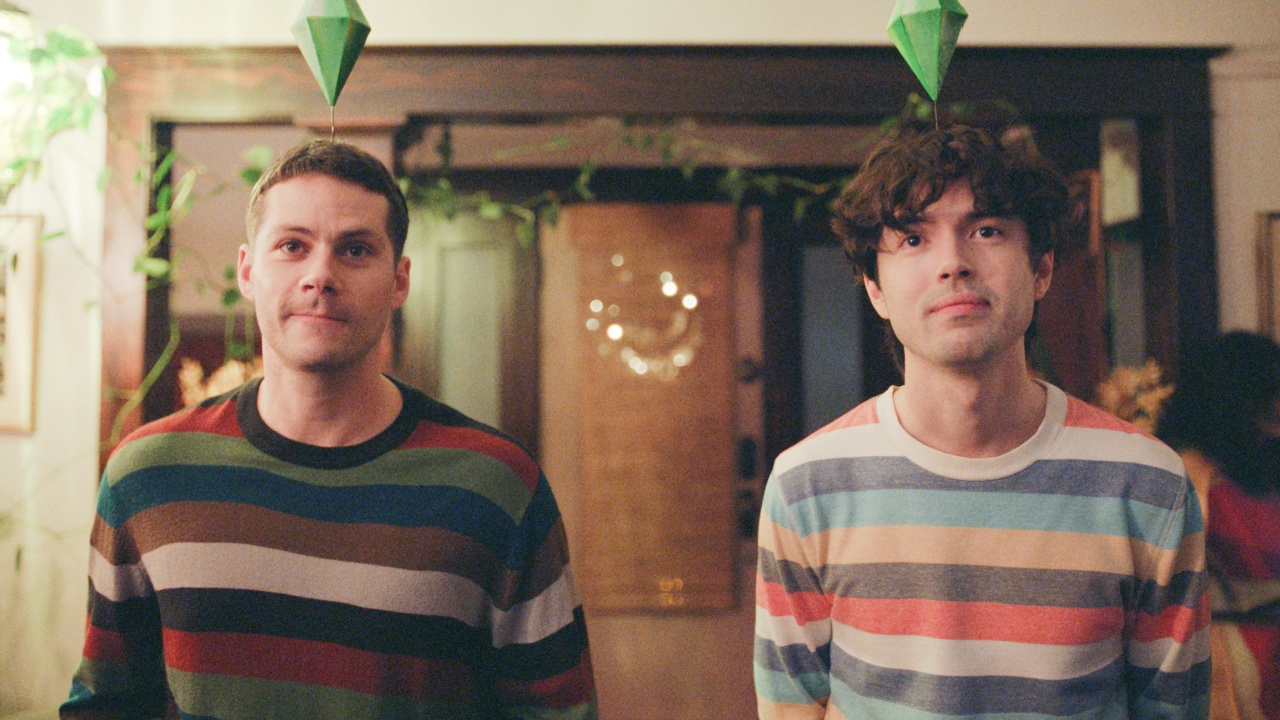 (L to R) James Sweeney and Dylan O'Brien in 'Twinless', courtesy of Roadside Attractions.