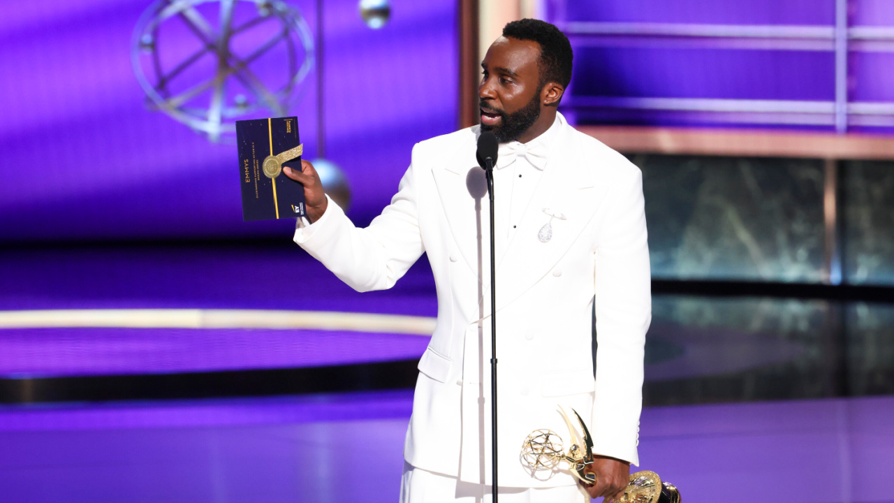 Tramell Tillman at the 77TH EMMY® AWARDS, broadcasting live to both coasts from the Peacock Theater in Los Angeles, California, Sunday, Sept. 14, (8:00-11:00 PM, LIVE ET/5:00-8:00 PM, LIVE PT) on the CBS Television Network, and streaming on Paramount+.* -- Photo: Sonja Flemming/CBS ©2025 CBS Broadcasting, Inc. All Rights Reserved.
