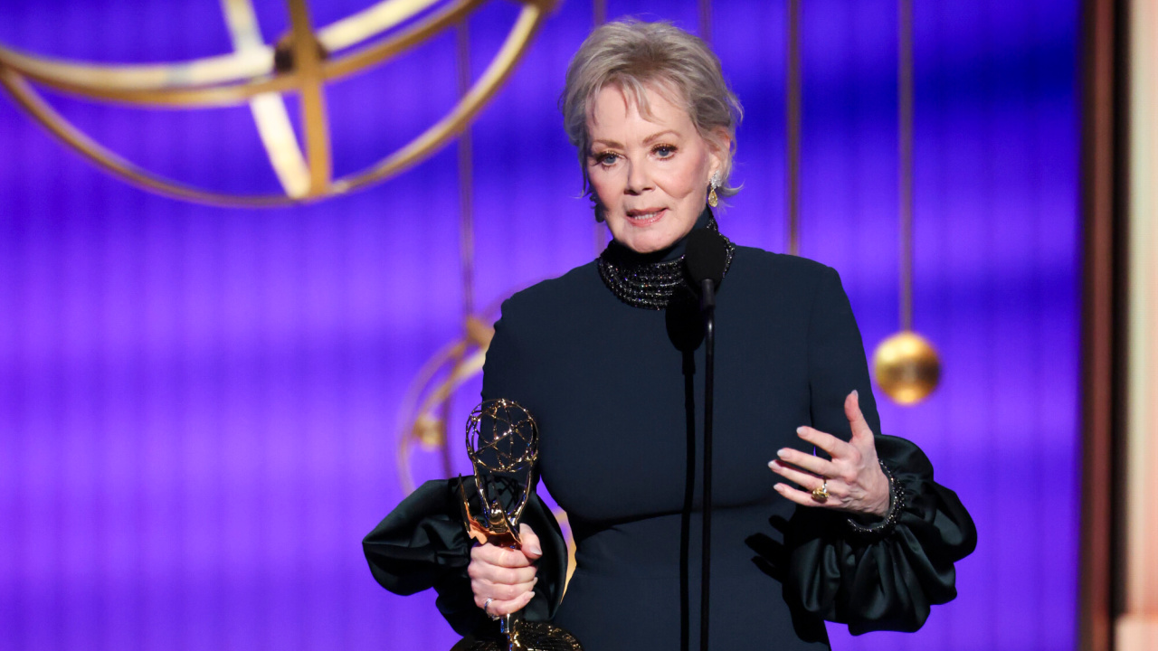 Jean Smart at the 77TH EMMY® AWARDS, broadcasting live to both coasts from the Peacock Theater in Los Angeles, California, Sunday, Sept. 14, (8:00-11:00 PM, LIVE ET/5:00-8:00 PM, LIVE PT) on the CBS Television Network, and streaming on Paramount+.* -- Photo: Sonja Flemming/CBS ©2025 CBS Broadcasting, Inc. All Rights Reserved.