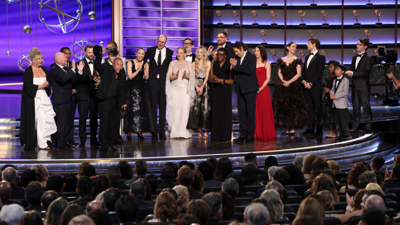 Limited or Anthology Series winner 'Adolescence' at the 77TH EMMY® AWARDS, broadcasting live to both coasts from the Peacock Theater in Los Angeles, California, Sunday, Sept. 14, Photo: Sonja Flemming/CBS ©2025 CBS Broadcasting, Inc. All Rights Reserved.