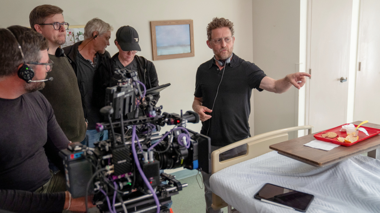 Director Alex Winter on the set of 'Adulthood'. Photo: Petr Maur.
