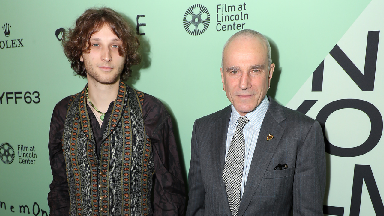 (L to R) Ronan Day-Lewis and Daniel Day-Lewis at the premiere of 'Anemone'. Photo: Focus Features.
