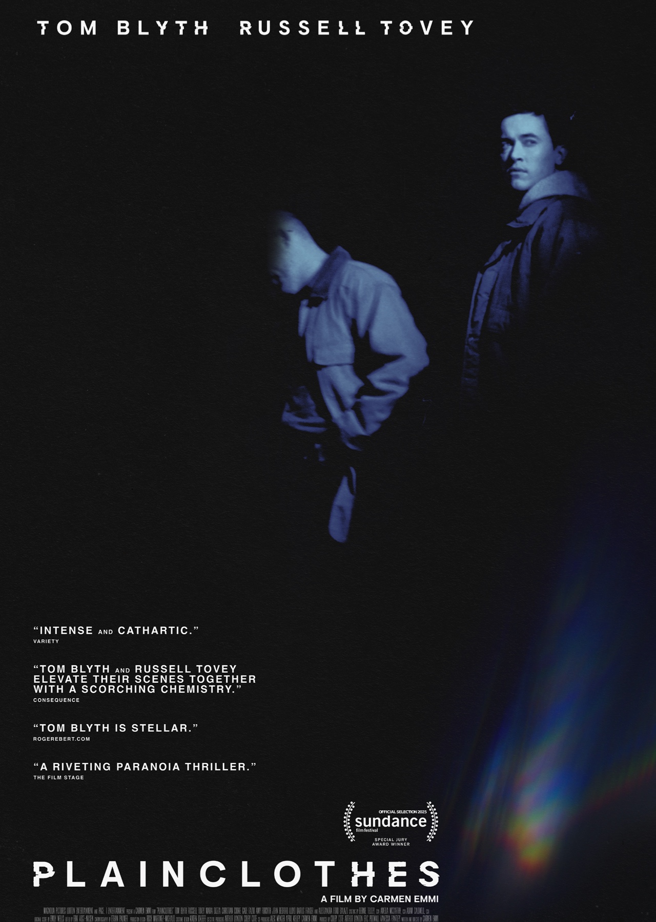 Theatrical one-sheet for 'Plainclothes', a Magnolia Pictures release. Photo courtesy of Magnolia Pictures.