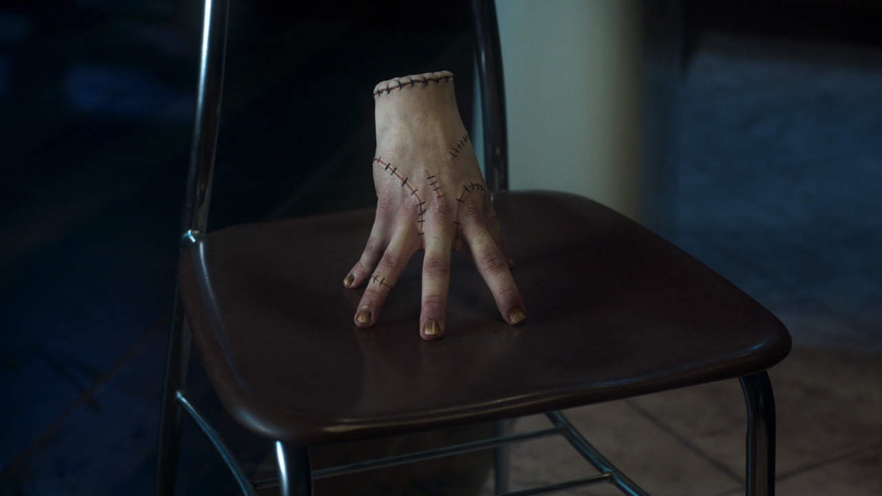 Thing in episode 206 of 'Wednesday'. Photo: Netflix © 2025.