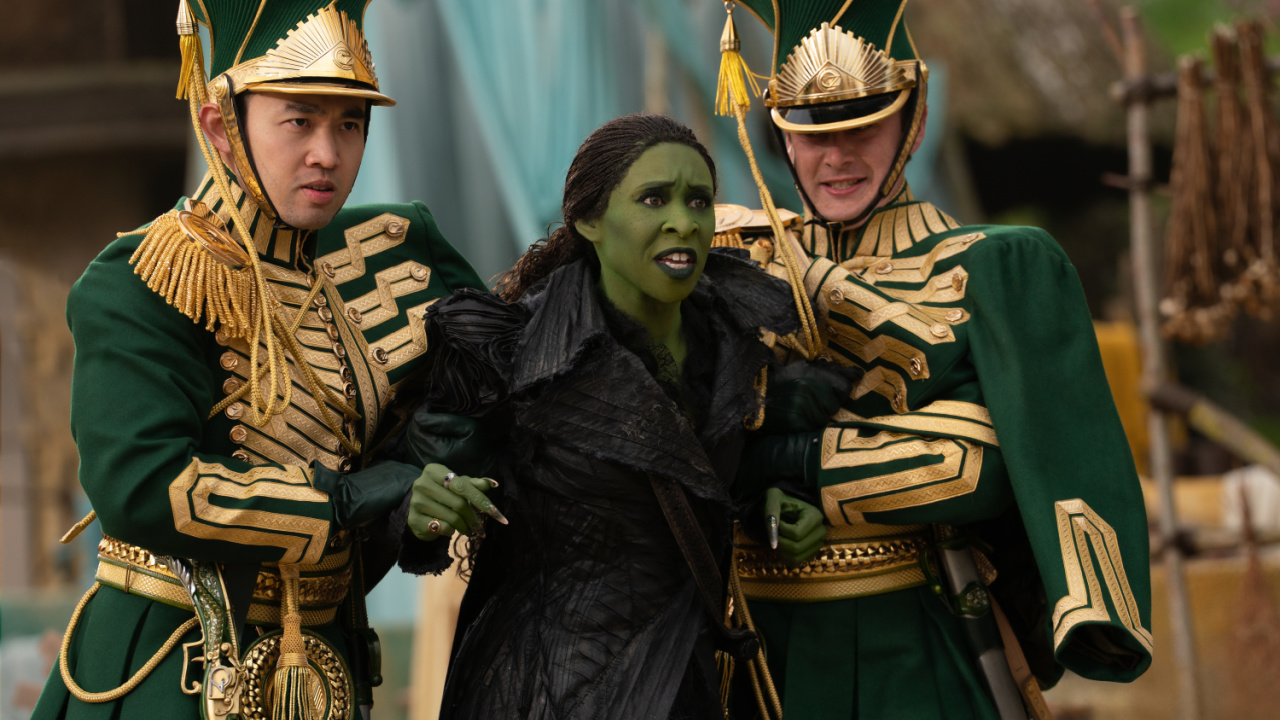 Cynthia Erivo is Elphaba (center) in 'Wicked For Good', directed by Jon M. Chu.