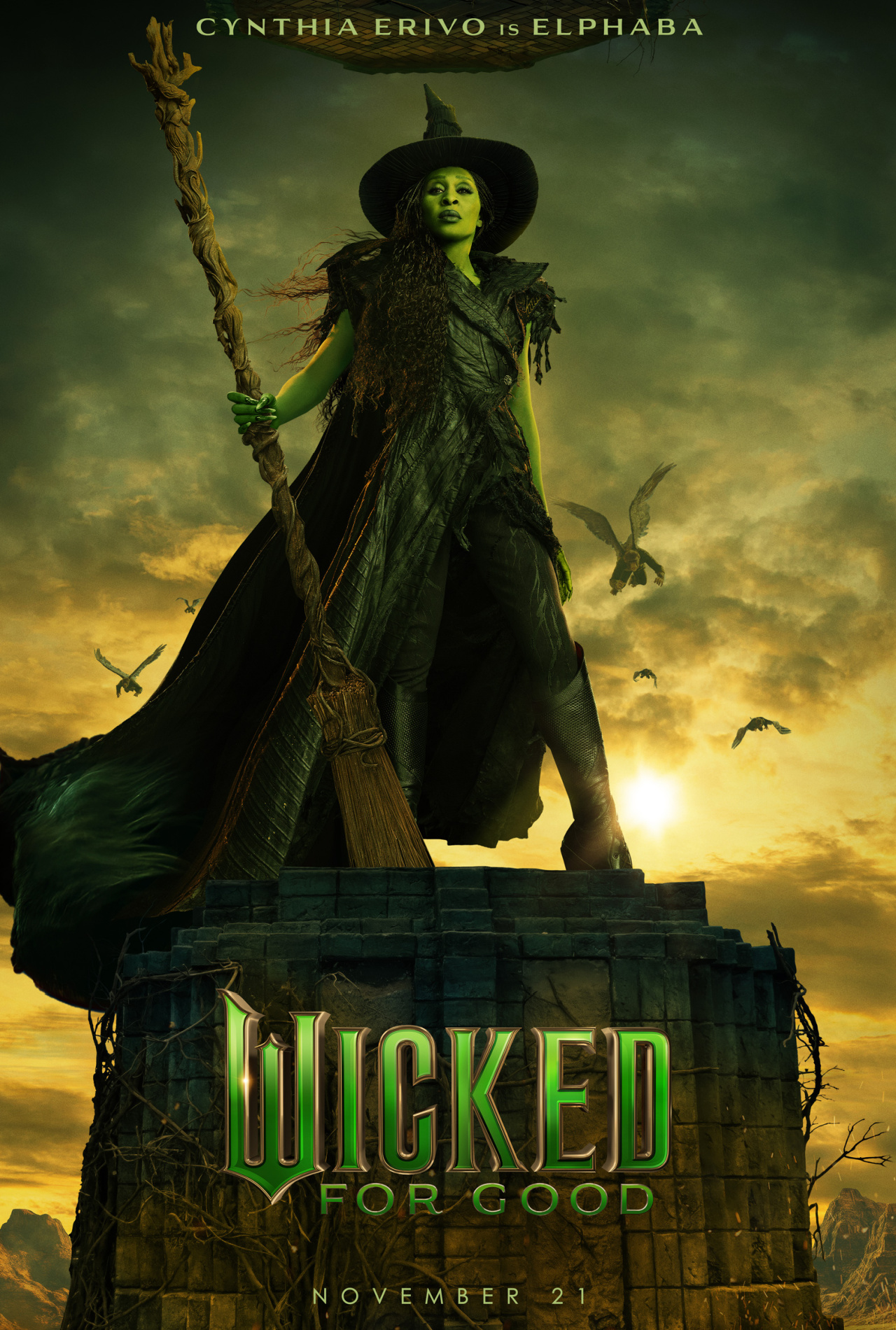 'Wicked For Good', directed by Jon M. Chu, opens in theaters on November 21st.