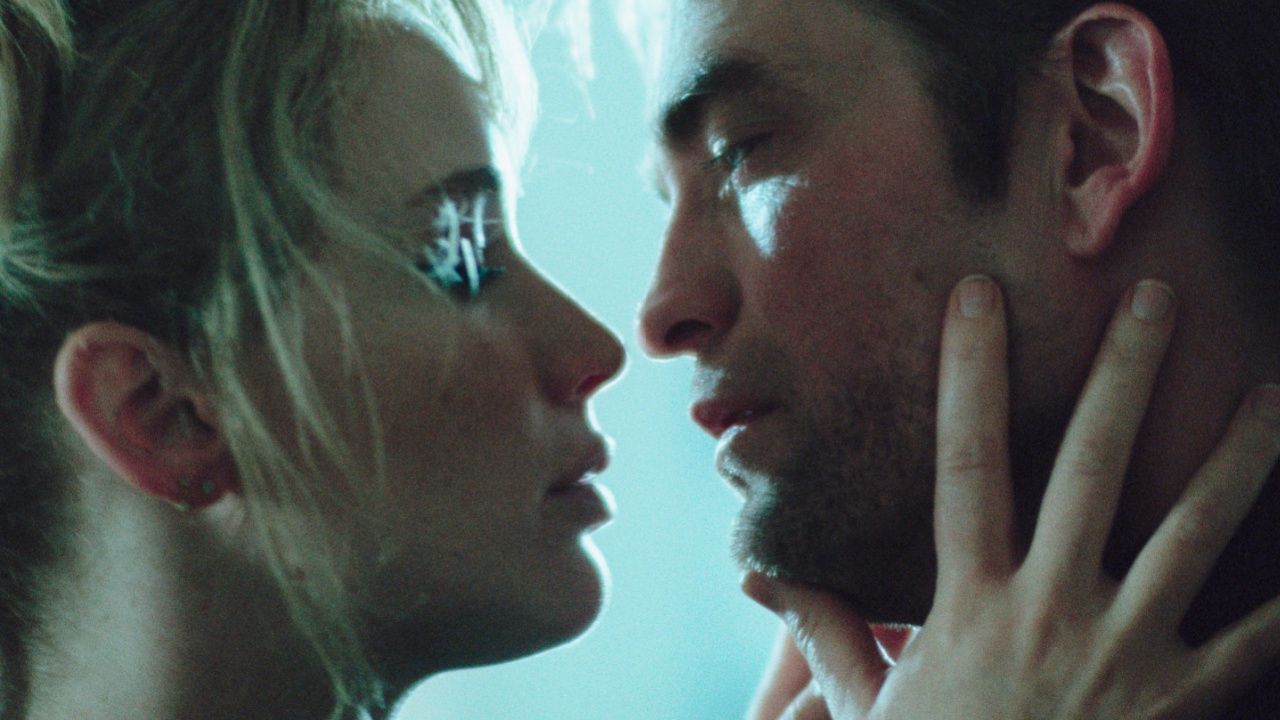 (L to R) Jennifer Lawrence and Robert Pattinson in 'Die My Love'. Photo Seamus McGarvey/Mubi.