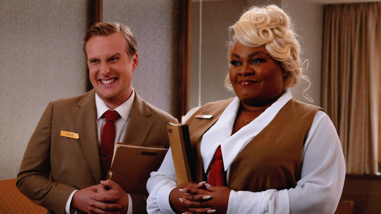 (L to R) John Early and Da'Vine Joy Randolph in 'Eternity'. Photo: A24.