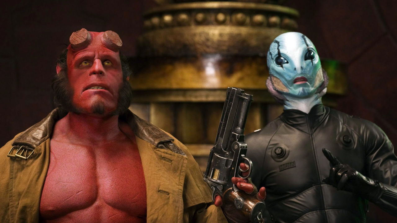 (L to R) Ron Perlman and Doug Jones in 'Hellboy II: The Golden Army'. Photo: Universal Pictures.
