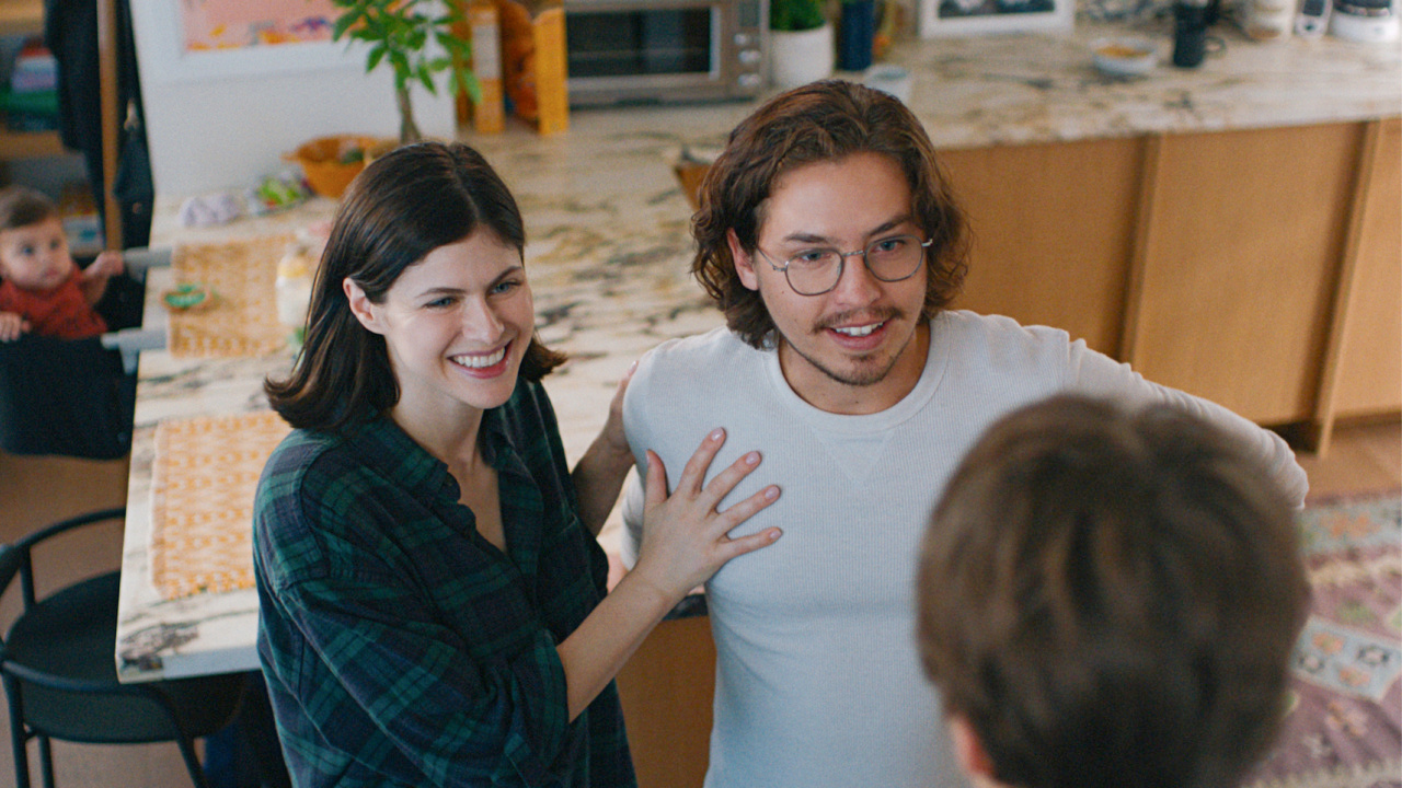 (L to R) Alexandra Daddario as Hannah and Cole Sprouse as Thomas in 'I Wish You All The Best'. Photo Credit: Courtesy of Lionsgate.