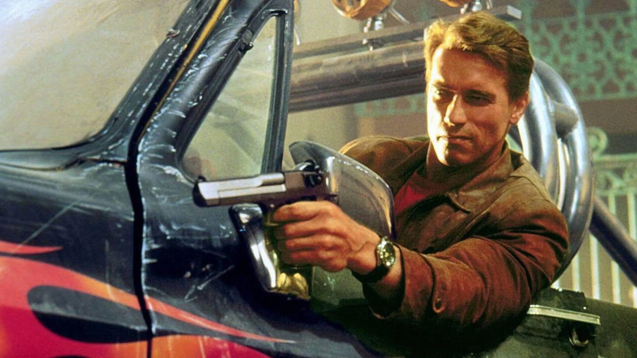 Arnold Schwarzenegger in 'Last Action Hero'. Photo: Sony Pictures Entertainment.