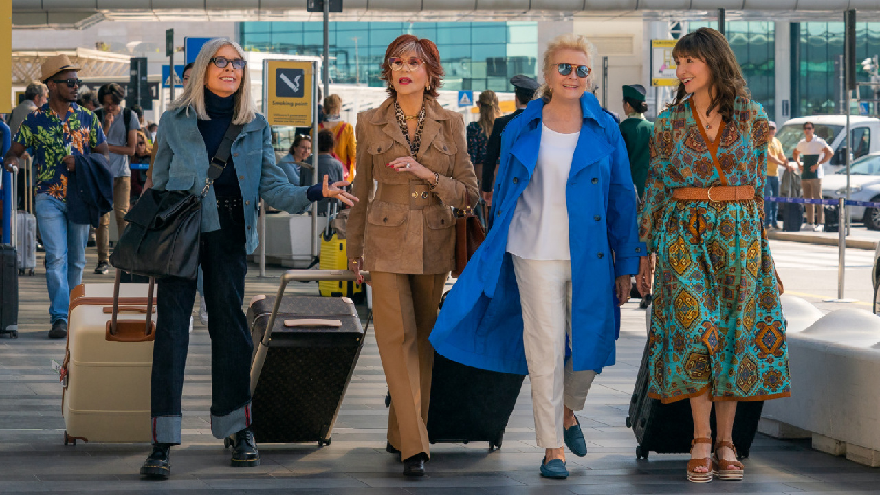 (L to R) Diane Keaton stars as Diane, Jane Fonda as Vivian, Candice Bergen as Sharon and Mary Steenburgen as Carol in "Book Club: The Next Chapter,' a Focus Features release. Credit: Riccardo Ghilardi / © 2023 Fifth Season, LLC.