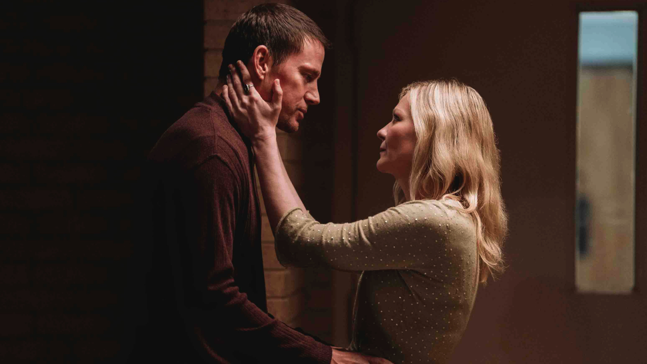 (L to R) Channing Tatum and Kirsten Dunst star in Paramount Pictures' 'Roofman'.